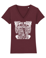 CHIROPRACTOR Tricou mânecă scurtă guler V Damă Evoker