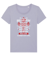 CHRISTIAN GIRL Tricou mânecă scurtă guler larg fitted Damă Expresser