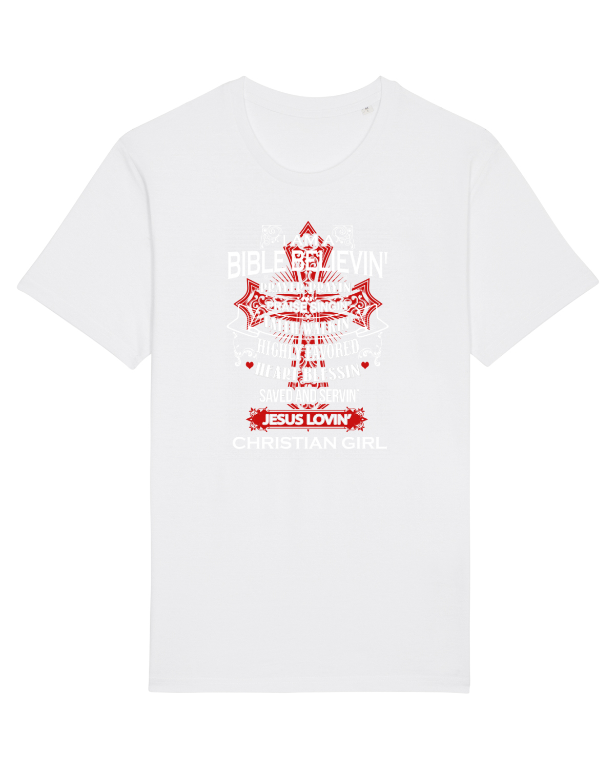Tricou mânecă scurtă Unisex Rocker White
