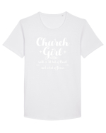 CHURCH GIRL Tricou mânecă scurtă guler larg Bărbat Skater