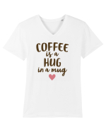 COFFEE Tricou mânecă scurtă guler V Bărbat Presenter