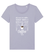 COFFEE Tricou mânecă scurtă guler larg fitted Damă Expresser