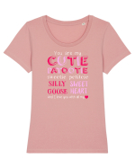 LOVE Tricou mânecă scurtă guler larg fitted Damă Expresser