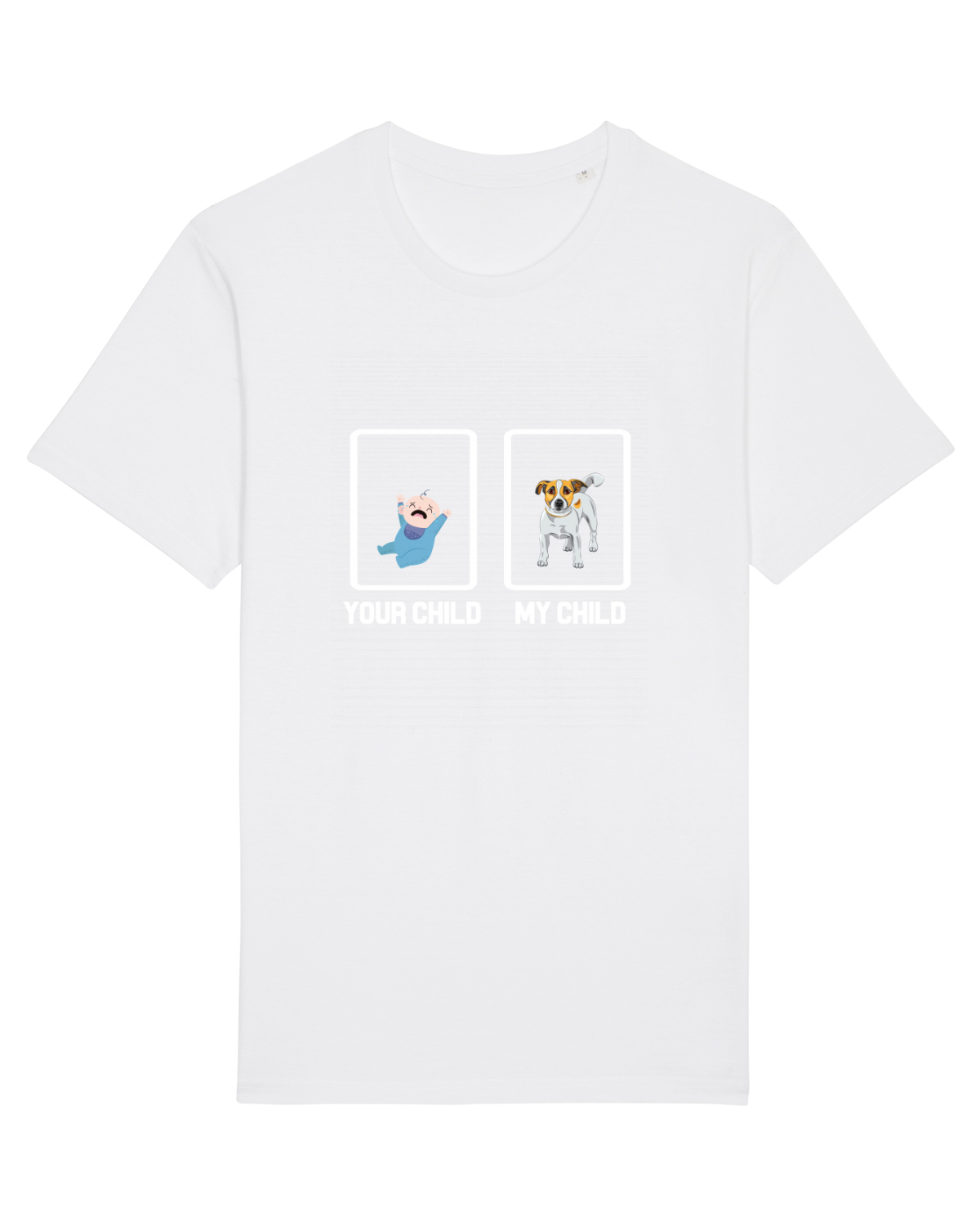 Tricou mânecă scurtă Unisex Rocker White
