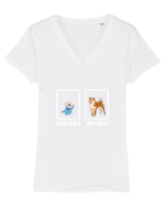 CHILD Tricou mânecă scurtă guler V Damă Evoker