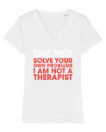 MATH Tricou mânecă scurtă guler V Damă Evoker