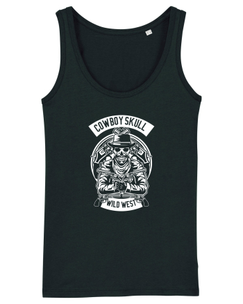 Cowboy Skull White Black