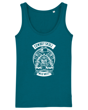 Cowboy Skull White Ocean Depth