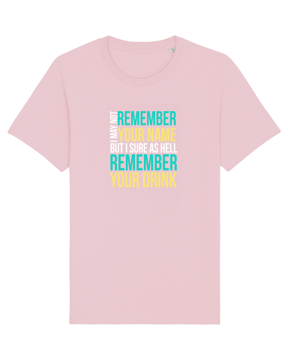 Tricou mânecă scurtă Unisex Rocker Cotton Pink