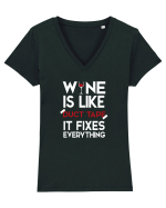 WINE Tricou mânecă scurtă guler V Damă Evoker