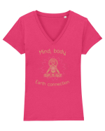 YOGA Tricou mânecă scurtă guler V Damă Evoker