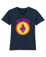 Still Hodling.Etherum  Tricou mânecă scurtă guler V Bărbat Presenter