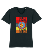 Hodling.Etherum  Tricou mânecă scurtă guler V Bărbat Presenter