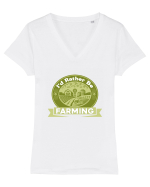 FARMER Tricou mânecă scurtă guler V Damă Evoker