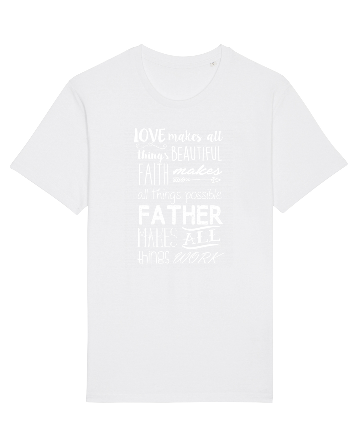 Tricou mânecă scurtă Unisex Rocker White