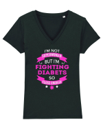 DIABET Tricou mânecă scurtă guler V Damă Evoker