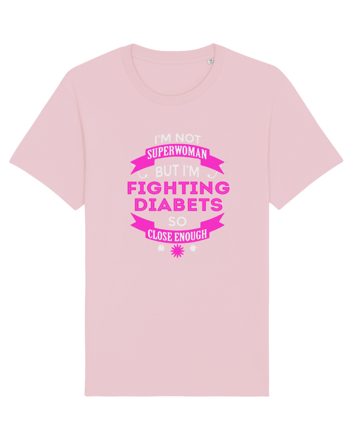 Tricou mânecă scurtă Unisex Rocker Cotton Pink