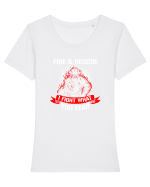 FIREFIGHTER Tricou mânecă scurtă guler larg fitted Damă Expresser