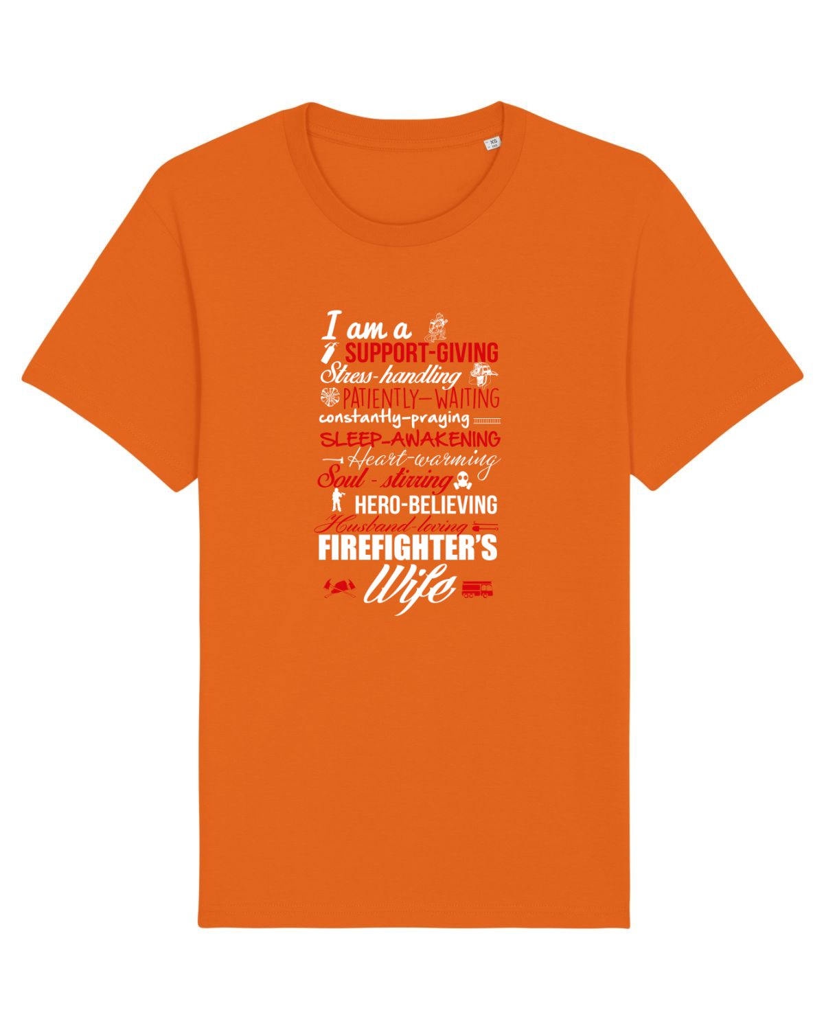 Tricou mânecă scurtă Unisex Rocker Bright Orange