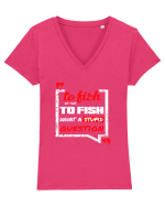 FISHING Tricou mânecă scurtă guler V Damă Evoker