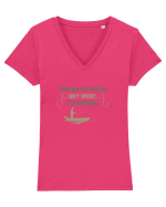FISHING Tricou mânecă scurtă guler V Damă Evoker