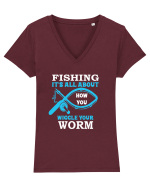 FISHING Tricou mânecă scurtă guler V Damă Evoker