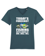 FISHING Tricou mânecă scurtă guler V Bărbat Presenter