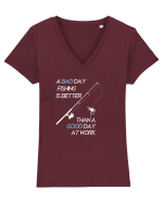 FISHING Tricou mânecă scurtă guler V Damă Evoker