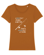 FISHING Tricou mânecă scurtă guler larg fitted Damă Expresser