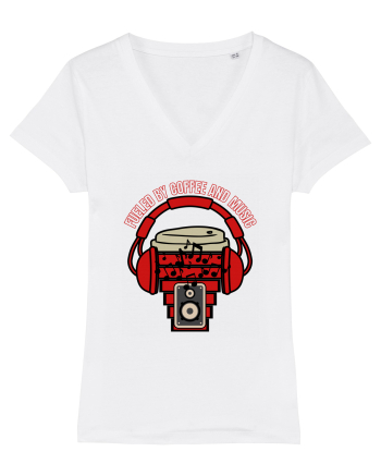 Fueled By Coffee And Music  White