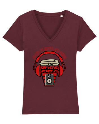 Fueled By Coffee And Music  Burgundy