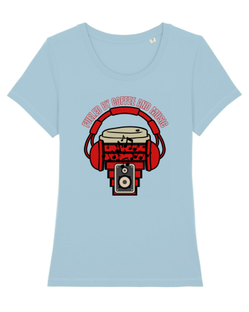 Fueled By Coffee And Music  Sky Blue