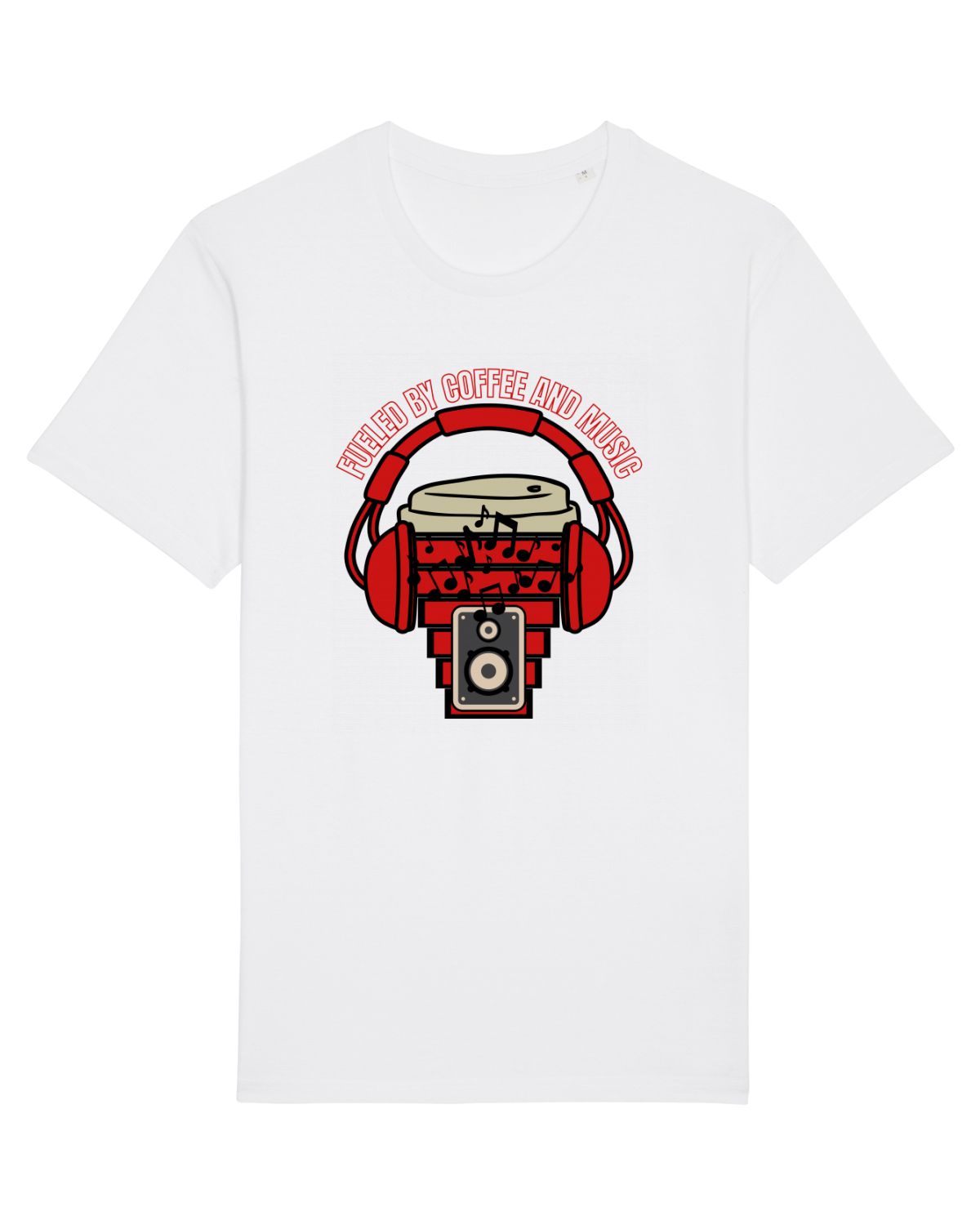Tricou mânecă scurtă Unisex Rocker White