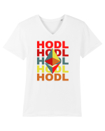 Hodl.Cadou Pentru Iubitorii De Crypto Tricou mânecă scurtă guler V Bărbat Presenter