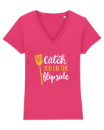 FLIPSIDE Tricou mânecă scurtă guler V Damă Evoker
