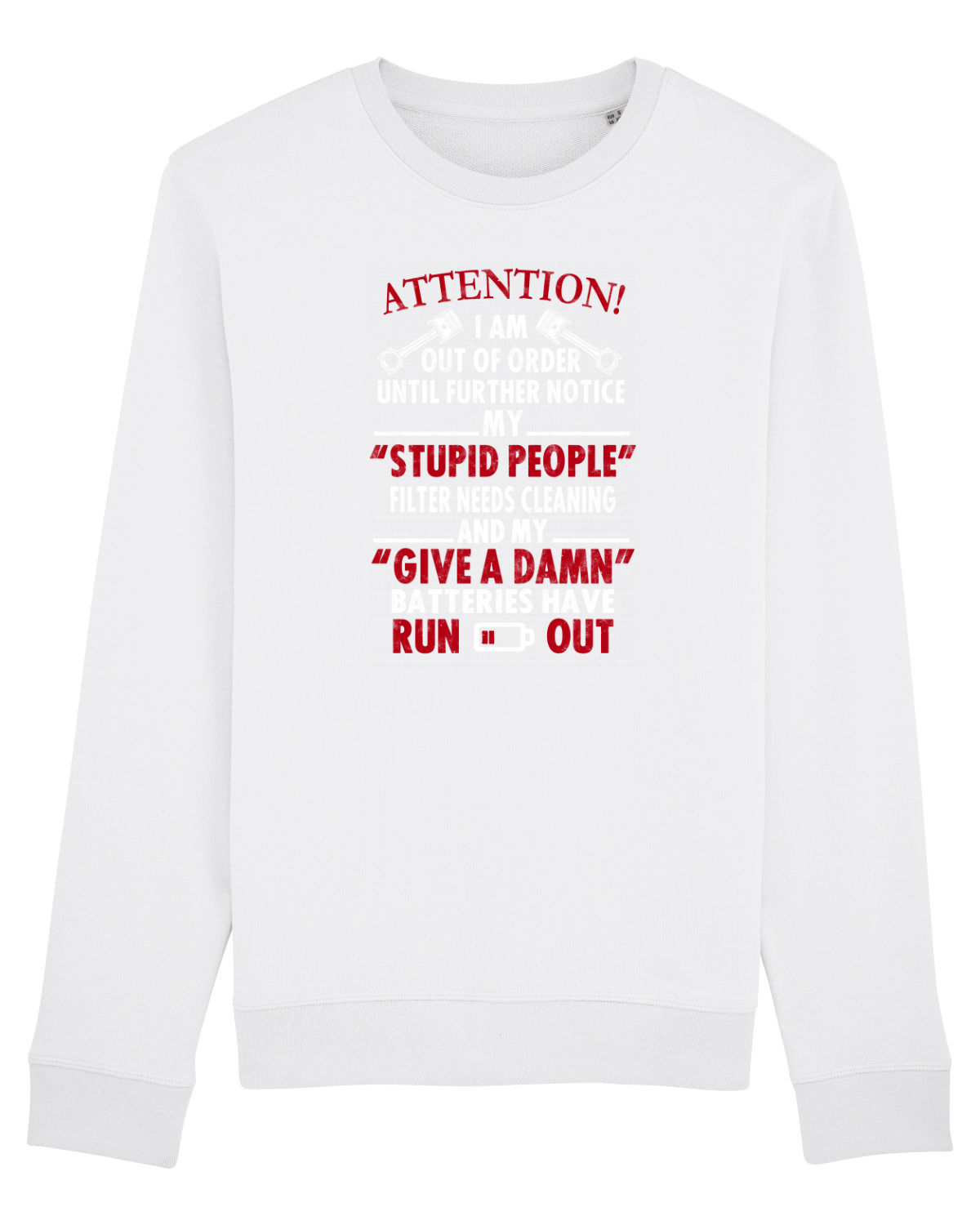 Bluză mânecă lungă Unisex Rise White