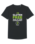 GLUTEN FREE Tricou mânecă scurtă guler larg Bărbat Skater