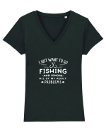 FISHING Tricou mânecă scurtă guler V Damă Evoker