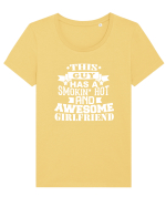 GUY Tricou mânecă scurtă guler larg fitted Damă Expresser