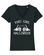 HALLOWEEN Tricou mânecă scurtă guler V Damă Evoker