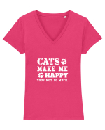 CATS Tricou mânecă scurtă guler V Damă Evoker