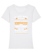DOG Tricou mânecă scurtă guler larg fitted Damă Expresser