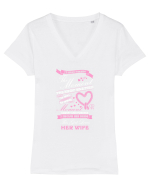 WIFE Tricou mânecă scurtă guler V Damă Evoker