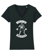 Fight Boxer Apocalypse White Tricou mânecă scurtă guler V Damă Evoker
