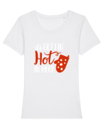 BAKING COOKING Tricou mânecă scurtă guler larg fitted Damă Expresser