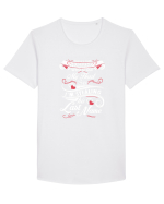 HUSBAND Tricou mânecă scurtă guler larg Bărbat Skater