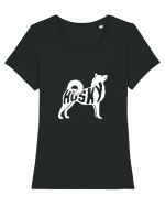 HUSKY Tricou mânecă scurtă guler larg fitted Damă Expresser