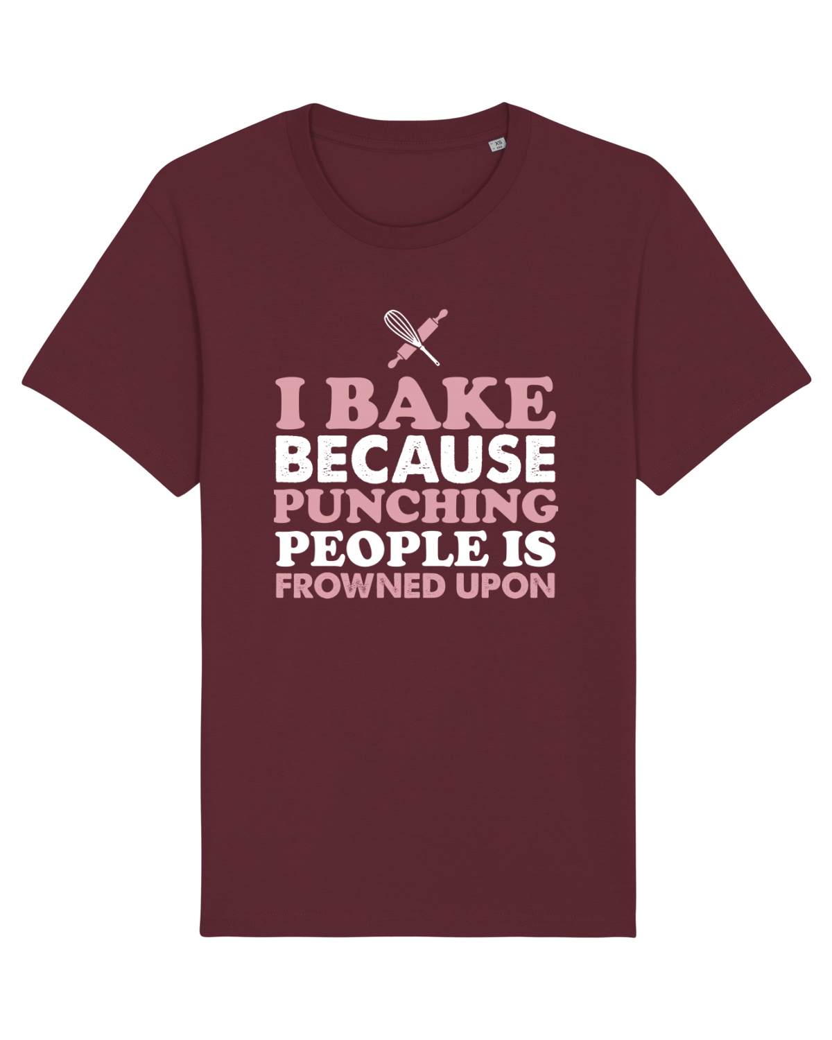 Tricou mânecă scurtă Unisex Rocker Burgundy
