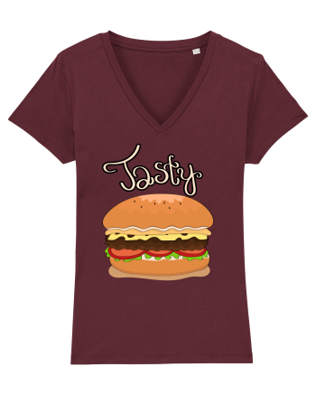 Tasty Hamburger Burgundy