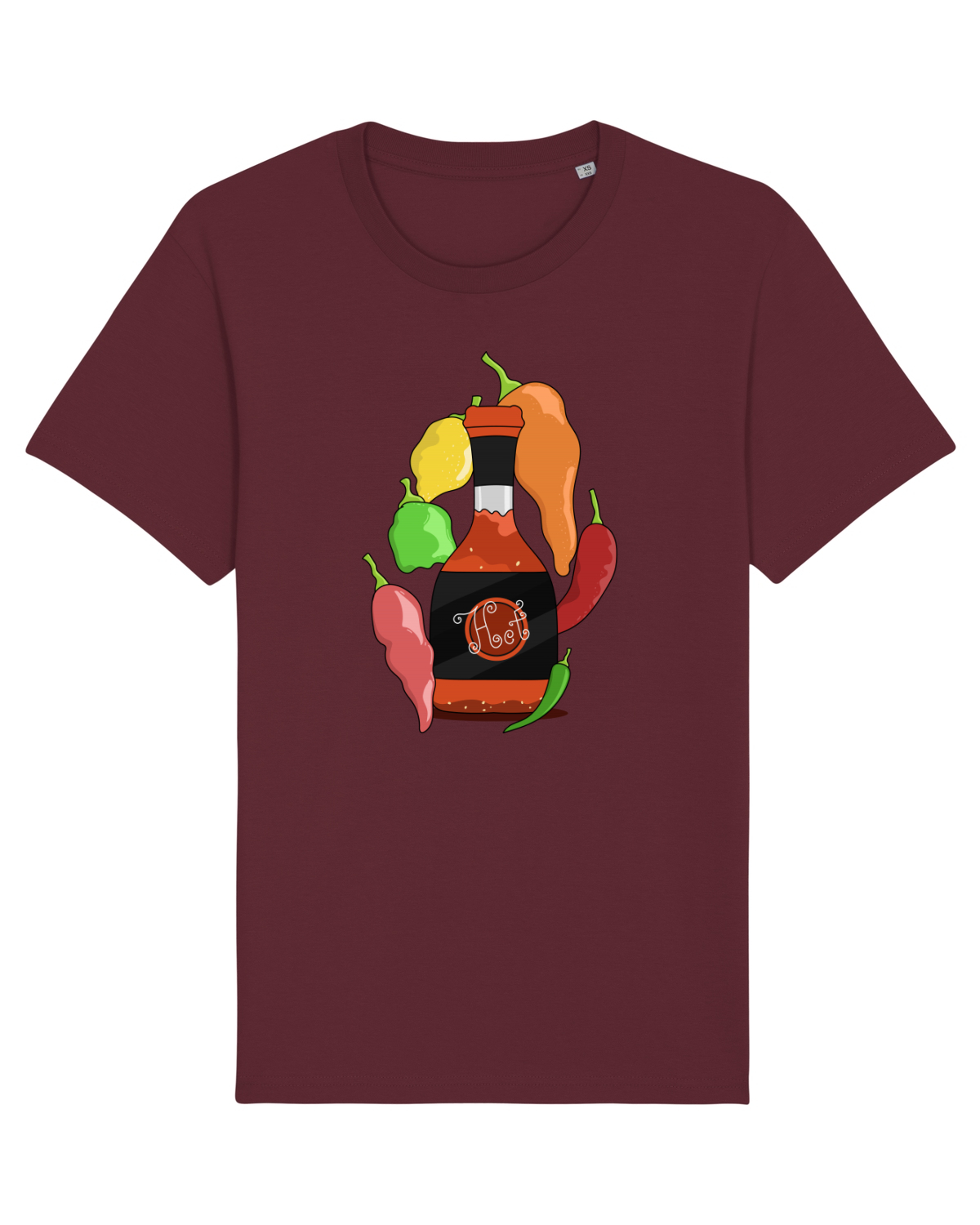 Tricou mânecă scurtă Unisex Rocker Burgundy